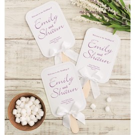 Simplicity White Wedding Fan Kit, 24pc, 5'' W x 7'' H
