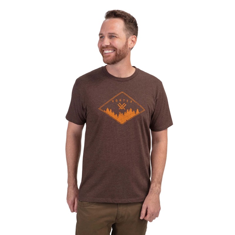 Vortex Optics Diamond Crest Shirts (Brown Heather, Large)