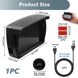 Digital GPS Speedometer Car HUD Headup Display, Real-Time Universal Smart Speedometer with Large Clear LED Font for Truck SUV Motorcycle USB Plug & Play(With Car Charge Adapter MPH)