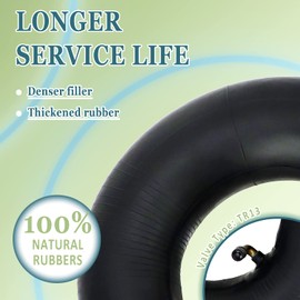 4.10/3.50-4" Inner Tubes with TR87 Bent Valve Stem (2-Pack) by Cenipar Heavy Duty Replacement Inner Tube for Wheelbarrow tire 4",Trunk, Tractor, Garden Carts,Golf Cart, Mowers and More