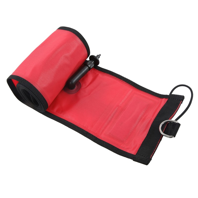 180x15cm Scuba Diving Surface Marker Buoy High Visibility Inflatable Surface