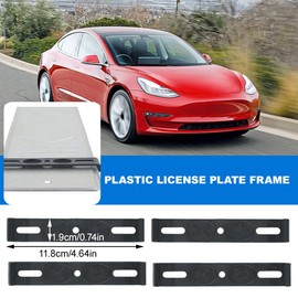 Frameless Number Plate Holder, Set of 4, Invisible & Legal, Secure for Bomb-proof Hold, Set for 2 Number Plates, Number Plate Holder, Invisible Frameless Number Plate Holder for Any Car