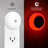 KINUR 6 Pack Red LED Plug into Wall with Dusk