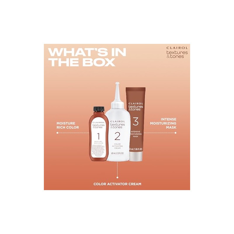 Clairol Textures & Tones Permanent Hair Dye, 8RO Sunset Copper