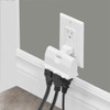 Globe Electric 46505 3-Outlet Lateral Swivel Grounded Wall Adapter Tap,