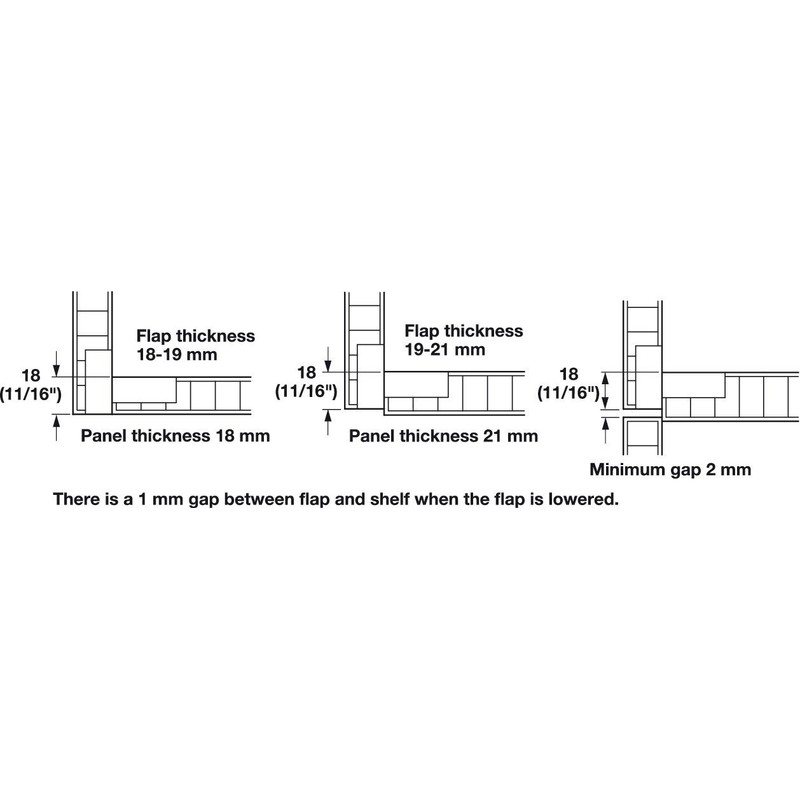 Rockler Small Hinges - Concealed Fall Flap Adjustable Hinges Perfect