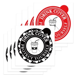 50 Pcs 4 Inch Alcohol Protection Drink Cup Cover Protective Drink Cap - Drink Protection Lids Keeps Unwanted Items From Getting Into Cups for Drinks Protection Fits Most Cup Sizes