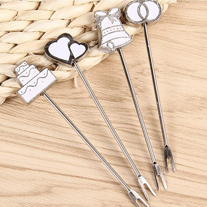 ARFUKA Fruit Forks Fruit Pick Stainless Steel Cute Cartoon Fruit