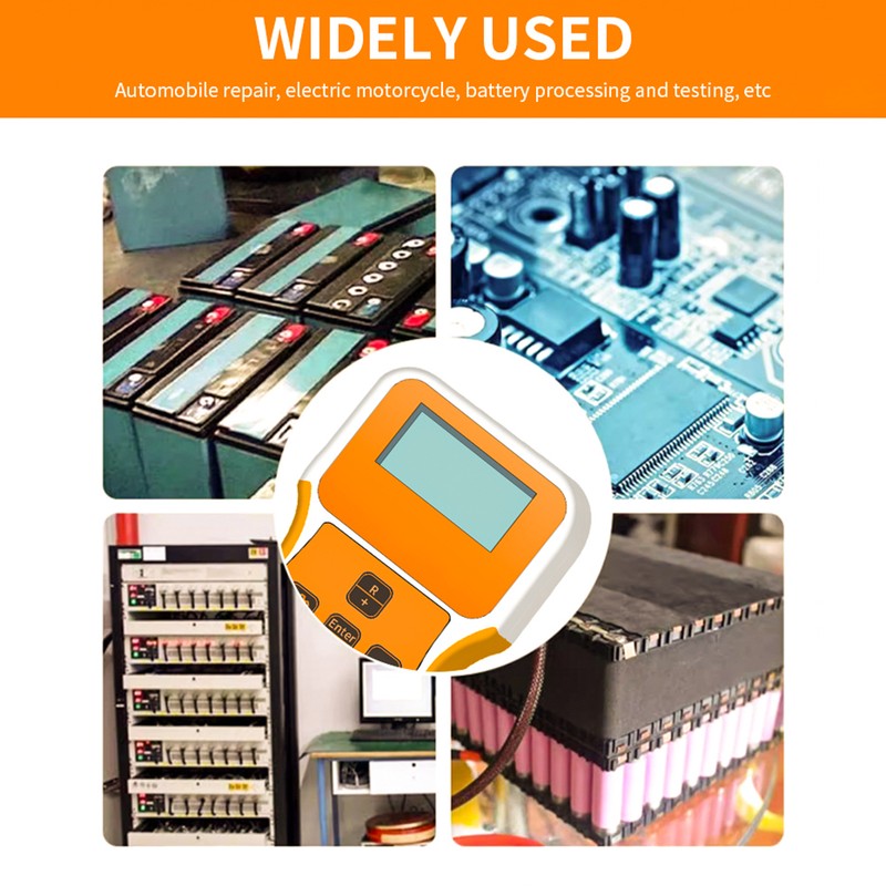 Battery Tester, High Precision Battery Internal Resistance Detector with LCD