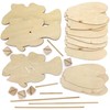 Baker Ross FE231 Tropical Fish Wooden Windmill Kits - Pack