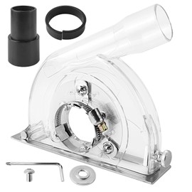 Suction Hood Angle Grinder 125 mm/100 mm/150 mm, with Hex Key and Washers, Angle Grinder Suction with Guide Slot, for Cutting Disc of 90 mm, 115 mm and 125 mm (1)