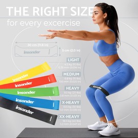 Bandas de resistencia [edición mejorada] Juego de bandas de ejercicio – Bandas de entrenamiento elásticas – Kit de bucle para piernas Butt glúteos Yoga Crossfit Fitness terapia física hogar equipo de entrenamiento para mujeres y hombres