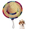 CIEOVO Dog Sombrero Hat, Mini Straw Sombrero Hats Mexican Hats