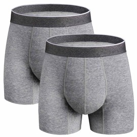 REELINDRY Washable Incontinence Underwear for Men, 2.3 oz Leak Proof Absorbent Reusable Briefs for Male Urine Leakage 2 Pack(Gray, 4XL)