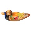 1 Pair Wooden Mandarin Duck Ornament Water Based Paint Romantic
