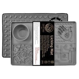 Tails & Tales Pet Licking Mat, Large Size with Non-Slip Suction Cups, Dog & Cat Slow Feeder for Anxiety Relief, Grooming Bathing Training Mat for Peanut Butter & Yogurt