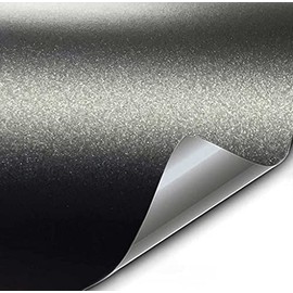 VViViD+ Matte Metallic Black Premium Vinyl Wrap (1.5ft x 5ft)