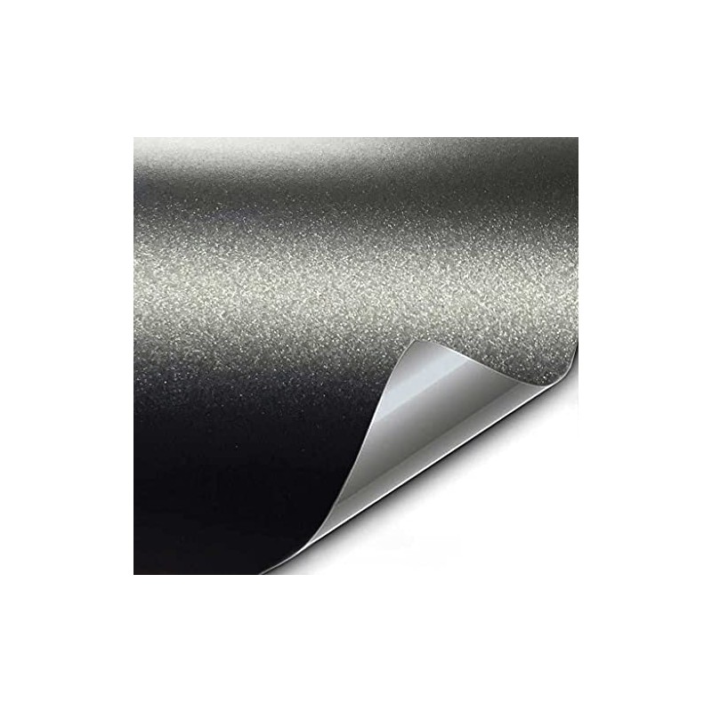 VViViD+ Matte Metallic Black Premium Vinyl Wrap (1.5ft x 5ft)