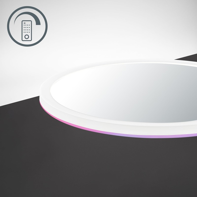 B.K.Licht - LED Ceiling Light Flat with Remote Control, RGBIC