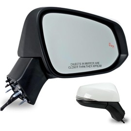 Spieg Passenger Side Mirror for 2019-2024 Toyota Rav4 Power Adjustment Heated Blind Spot Monitoring Turn Signal Light Paint To Match White 8 Pins Right TO1321384