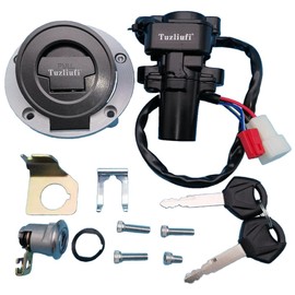 Tuzliufi Ignition Switch Key Fuel Gas Cap Seat Lock Set for Yamaha FJR1300 2001-2005 FZ6 2004-2010 YZF R1 2004-2015 YZF600 R6 2006-2011 YZF1000 R1 2007-2011 YZF R6 2006-2015 YZF R6S 2006-2009 Z991