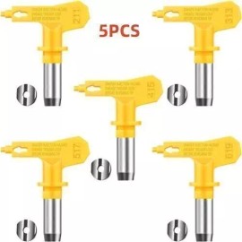 Unbrand 5PCS Universal Airless Sprayer Accessories Nozzle Airless Paint Spray Gun Tip - 213 315 417 519 621