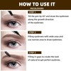 Eyebrow Pencil, Waterproof, 2-in-1 Dual-Ended Microblading Eyebrow Pencil, Microblading Eyebrow