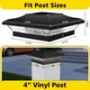 T-SUN 4x4 Solar Post Cap Lights Outdoor 12 Pack, Warm