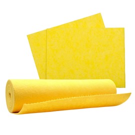 DOJA Barcelona | Roll of Yellow Cloth 6 Mt | Made in Spain | Reusable Kitchen Cloths | Kitchen Roll Cloths Home Cleaning | Absorbent Balleta Roll | Clean Home and Office