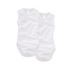 Wellyou Baby Bodysuit, Pack Of 2, White, 68-74cm, 4-9 Months