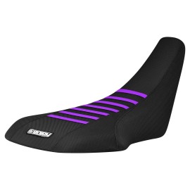 Suzuki LTZ 400 Z400 Gripper Seat cover  2003-2008  all BLACK/ PURPLE ribs  #207