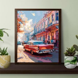 OKSGYTA Classic Car Paint by Numbers Kit for Adults, Paint by Number on Canvas, Abstract Art Digital Oil Painting Kits Suitable for Home Wall Decoration Gift 20"x16"