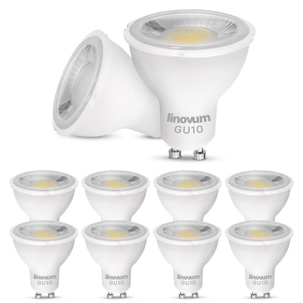 linovum Pack of 10 LED Bulbs GU10 Warm White 3