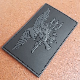 Blackout ACU U.S. Navy Seals Devgru Insignia Morale NSWDG USSOCOM PVC 3D Fastener Sew-On Badge/Iron-On Patch