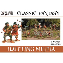 Wargames Atlantic Classic Fantasy Halfling Militia (40 Multi Part Hard Plastic 28mm Figures)