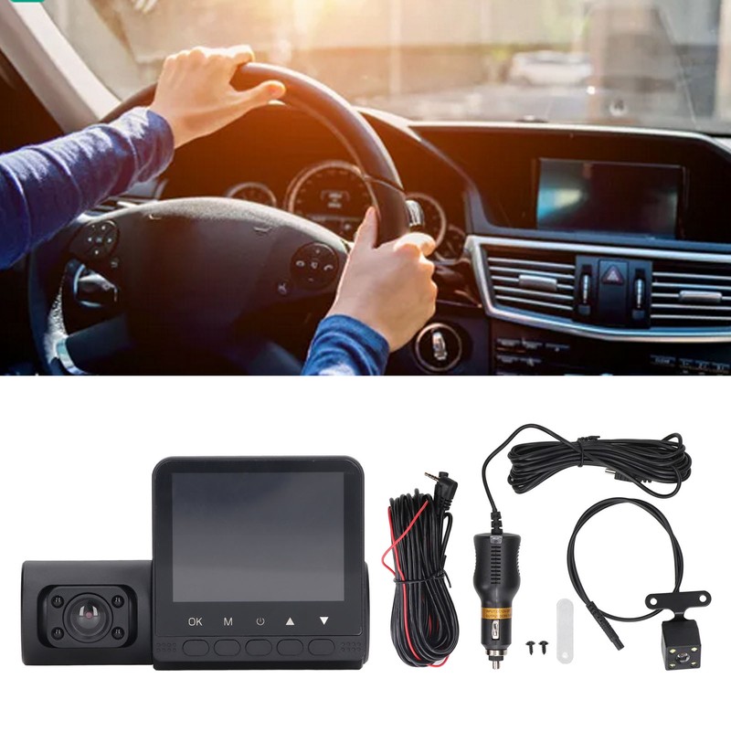 2.4 Inch Screen Dashcam 3 Way HD 1080P Three Lens