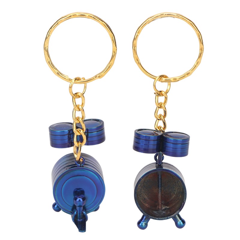Mini Drums Keychain Attractive High Strength Metal Portable Mini Instrument
