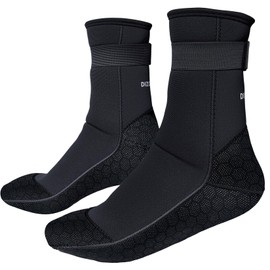 Dizokizo Neoprene Water Socks, 3mm Sand Proof Beach Volleyball Socks Anti-Slip Wetsuit Booties for Scuba Diving Surfing Kayaking (XL)