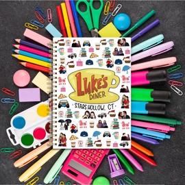 LONGXIN Gilmore Inspired Notebook Journal Girls Merchandise Fans Gifts Luker's Dinner Inspired Gifts for Women Girls Birthday Christmas Gift Ideas Hardcover Spiral Notebook 5.8x8.3