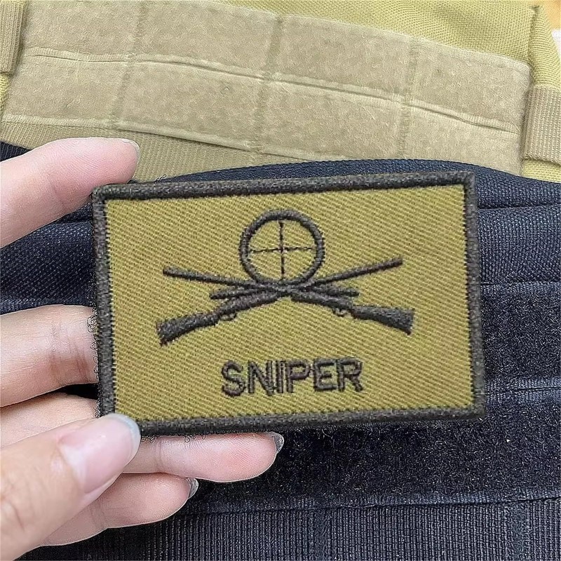 Sniper Velcro Patch Embroidery Patch Tactical Morale Hook Loop Patches