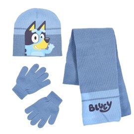 BlueY Boy's Hat, Scarf and Gloves Winter Set Hat, Scarf and Gloves, Winter Accessories for Kids, Gift for Boys, blue