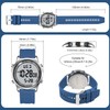 AVTREK Ultra-Thin Digital Watch Waterproof,and 5 Alarms/LED Backlight,Men's