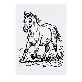 'Horse Trotting' Temporary Tattoo - Water Resistant, Skin-Safe, Non-Toxic Transfer (TO00071429)