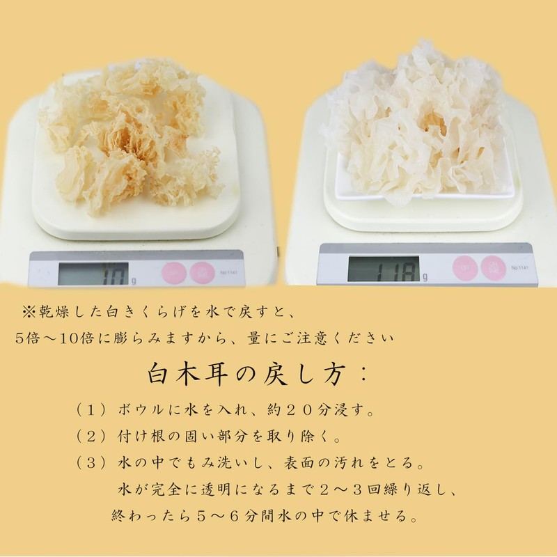 白木耳 白きくらげ きくらげ キクラゲ 木耳 薬膳食材 薬膳料理 業務用 無農薬栽培 サラダ