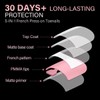 AILLSA French Tip Press On Toe Nails, Berry Pink Sharp
