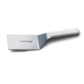 Dexter-Russell Basics P94854 4" x 3" White Hamburger Turner with Polypropylene Handle, Medium