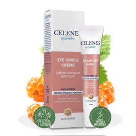 Celenes by Sweden Cloudberry Eye Care Cream Anti-Stress - 15 ml - Deep Hydration, Reduces Dark Circles and Puffiness, Strong Antioxidant Protection, Non-Greasy