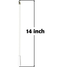 14 Inches Long White Fiberglass Blind Tilt Wand with Kirsite Hook