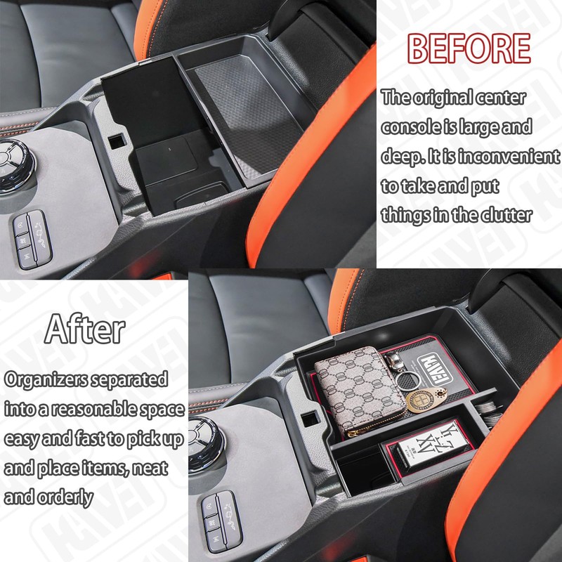HGWEI Center Console Organizer Tray Compatible with 2024 2025 Ford