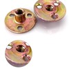 10Pcs Carbon Steel T-Nuts,Thread Insert Tee Nuts,M6 Hole Tee Nuts,Round